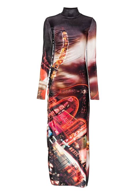 abito lungo pigalle domma nero in velluto JEAN PAUL GAULTIER | 24/30-F-RO257-J554-00301550